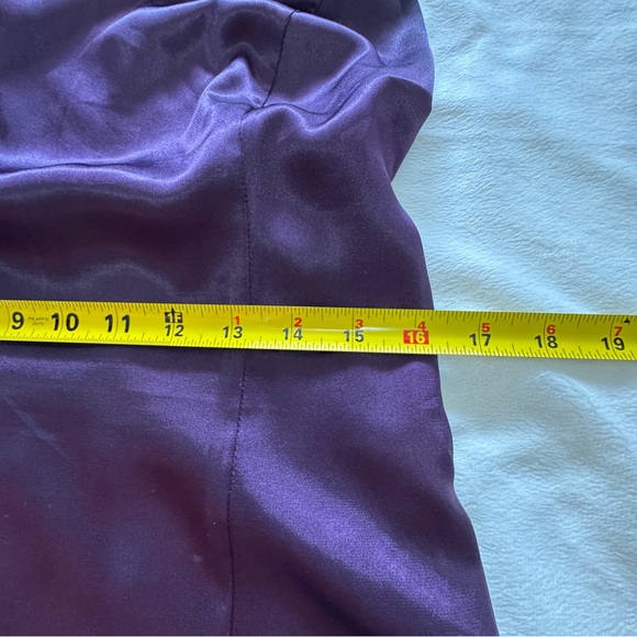 Newport News Rich Plum Maxi Haltered Lace Dress SZ 8 - Picture 9 of 12